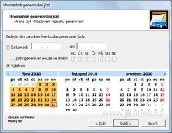 Generování Knihy jízd - kalendář