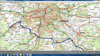 Kniha jízd - mapa