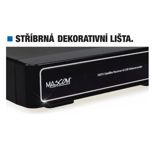 Mascom MC270 HD satelitní přijímač Skylink Ready Stříbrná lišta 