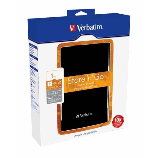 Verbatim Store N Go, 2.5", USB 3.0 (3.2 Gen 1), 1TB