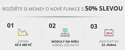 Nové funkce Money S3 se slevou 50%